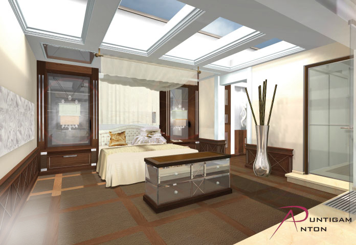 EINRICHTUNGEN - Wellness-Oase mit Schlafzimmer - Visualisiert für FOKURA Luxury Interior