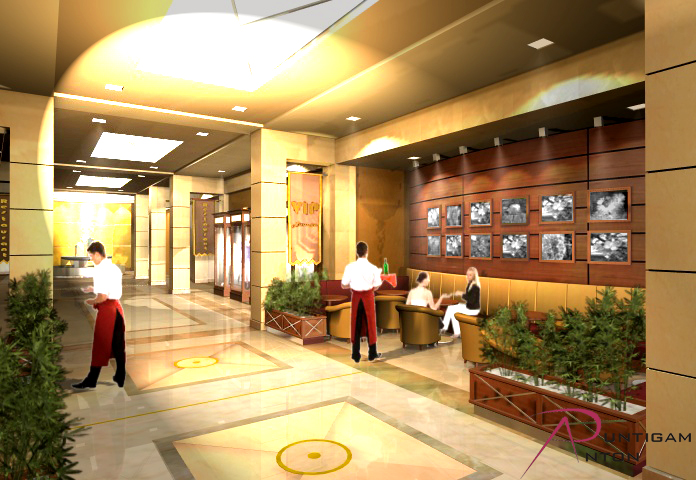 OBJEKT - Empfangshalle eines 5-Sterne Hotels - Visualisiert für FOKURA Luxury Interior