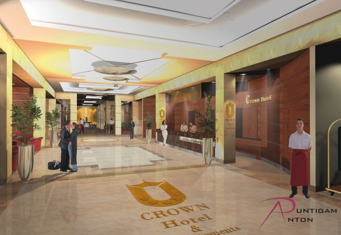 OBJEKT - Empfangshalle eines 5-Sterne Hotels - Visualisiert für FOKURA Luxury Interior